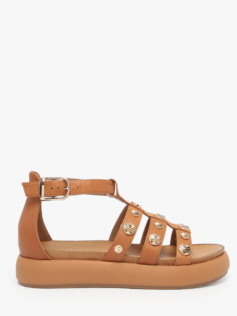 Sandals In Leather Inuovo Brown accessoires A96039