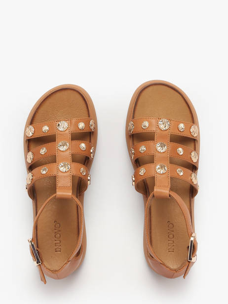Sandals In Leather Inuovo Brown accessoires A96039 other view 3