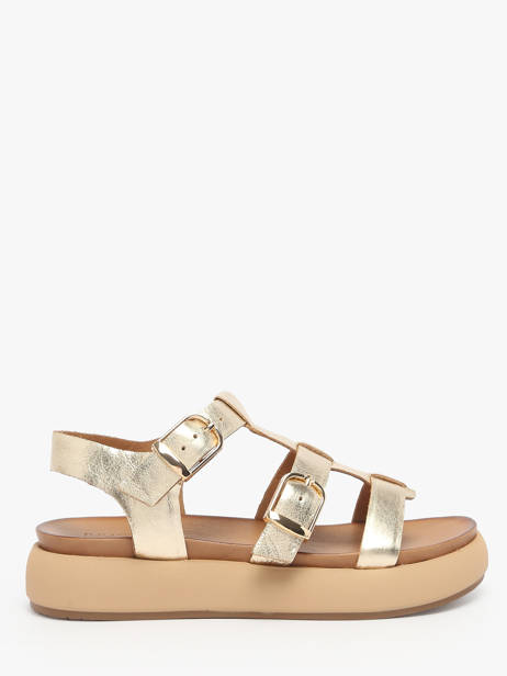Sandals In Leather Inuovo Gold accessoires A96046