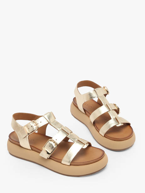 Sandals In Leather Inuovo Gold accessoires A96046 other view 1