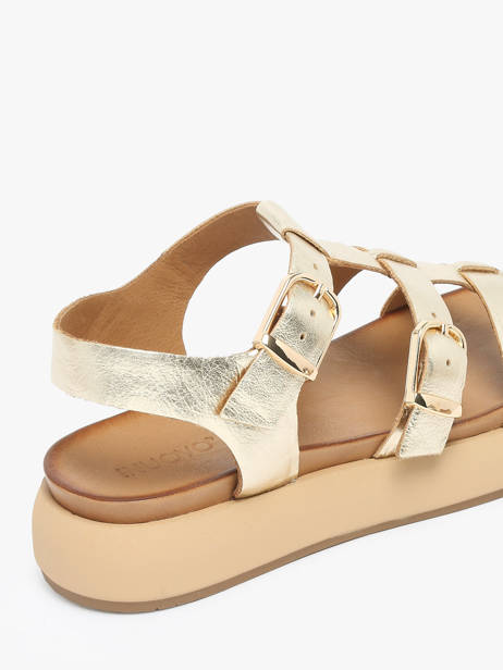 Sandals In Leather Inuovo Gold accessoires A96046 other view 2