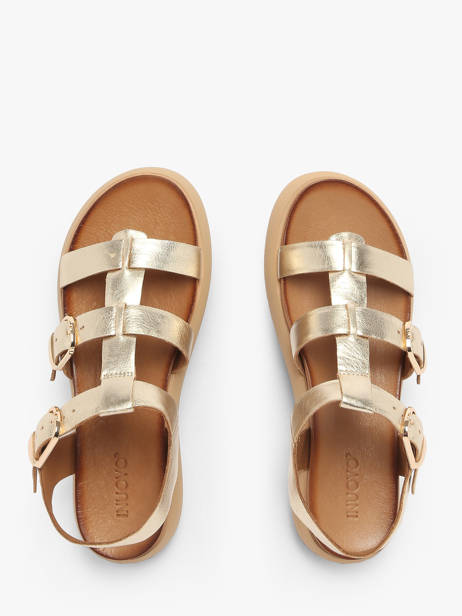 Sandals In Leather Inuovo Gold accessoires A96046 other view 3