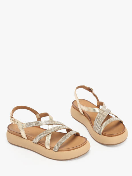 Sandals In Leather Inuovo Gold accessoires A96051 other view 1