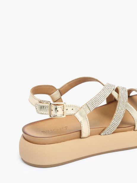 Sandals In Leather Inuovo Gold accessoires A96051 other view 2