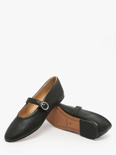 Ballerinas With Straps In Leather Inuovo Black accessoires C11003 other view 3