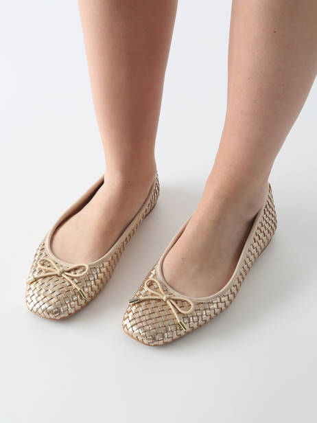 Ballerinas In Leather Inuovo Gold accessoires A92002 other view 1