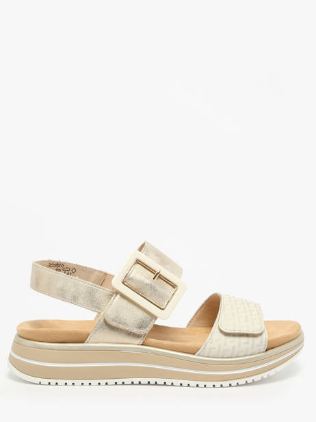 Platform Sandals In Leather Remonte White accessoires 90