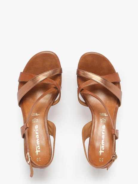 Heeled Sandals In Leather Tamaris Brown accessoires 44 other view 3