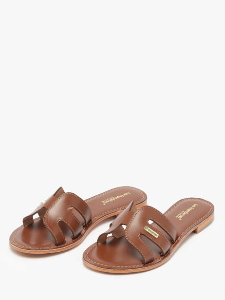 Slippers Damia In Leather Les tropeziennes Brown women DAMIA other view 2