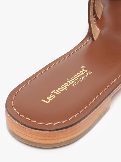 Slippers Damia In Leather Les tropeziennes Brown women DAMIA other view 3