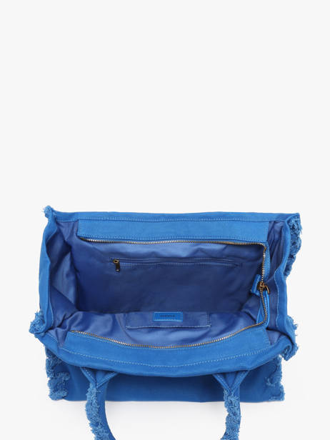 Sac Porté épaule Logo Shopper Coton Pinko Bleu logo shopper A1WQ vue secondaire 2
