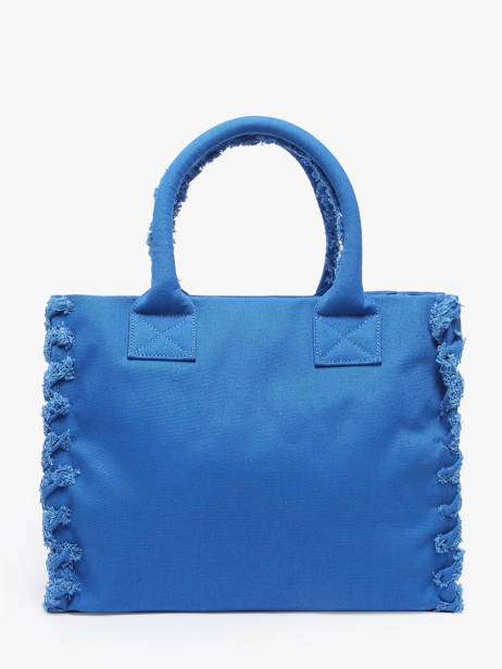 Sac Porté épaule Logo Shopper Coton Pinko Bleu logo shopper A1WQ vue secondaire 3