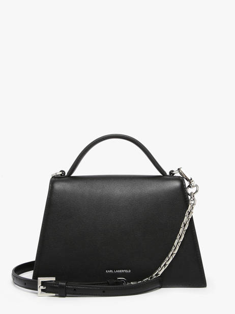 Sac Bandoulière K Signature Cuir Karl lagerfeld Noir k signature A1W30036 vue secondaire 4