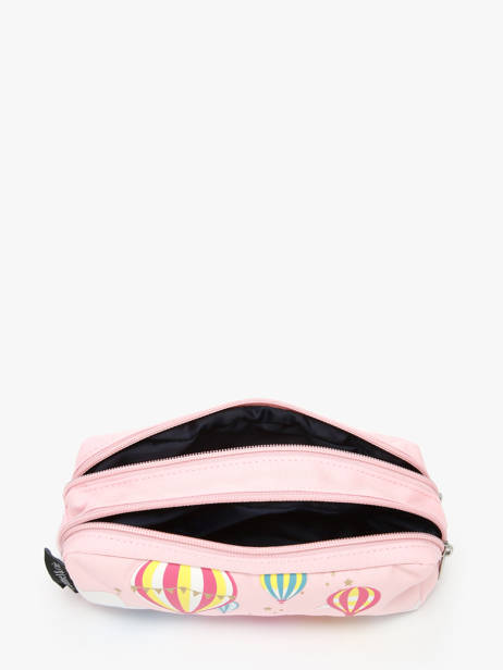 2-compartment Boheme Pouch Caramel et cie Pink boheme FI other view 1