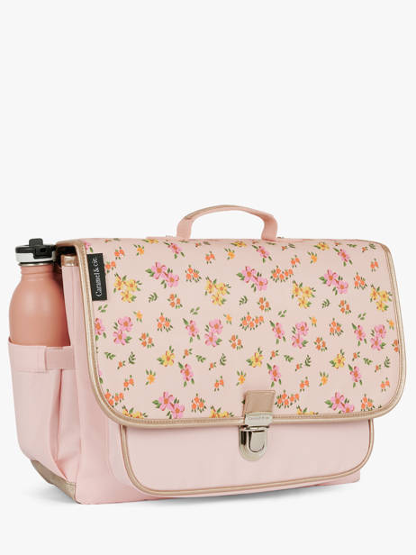 2-compartment Satchel Caramel et cie Pink boheme FI other view 2