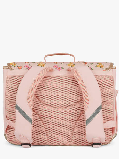 2-compartment Satchel Caramel et cie Pink boheme FI other view 4