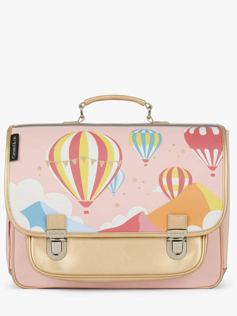 2-compartment Satchel Caramel et cie Pink boheme FI