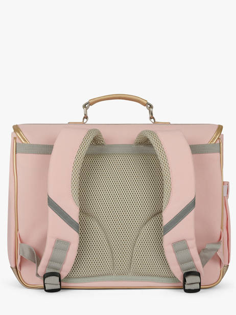 2-compartment Satchel Caramel et cie Pink boheme FI other view 4