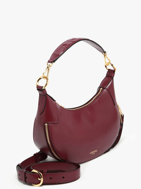 Shoulder Bag Origami Leather Lancel Violet origami A13313 other view 1