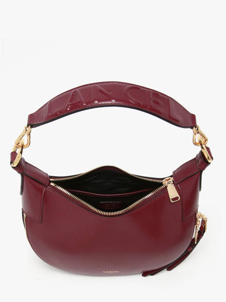 Shoulder Bag Origami Leather Lancel Violet origami A13313 other view 2