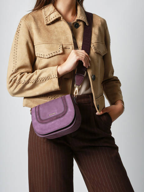 Sac Bandoulière S Lasso Cuir Etrier Violet lasso ELAS152S vue secondaire 1