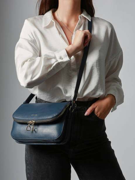 Sac Bandoulière M Tradition Cuir Etrier Bleu tradition ETRA059M vue secondaire 1