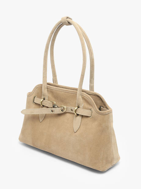 Sac Porté épaule Velvet Cuir Milano Beige velvet VE260610 vue secondaire 2