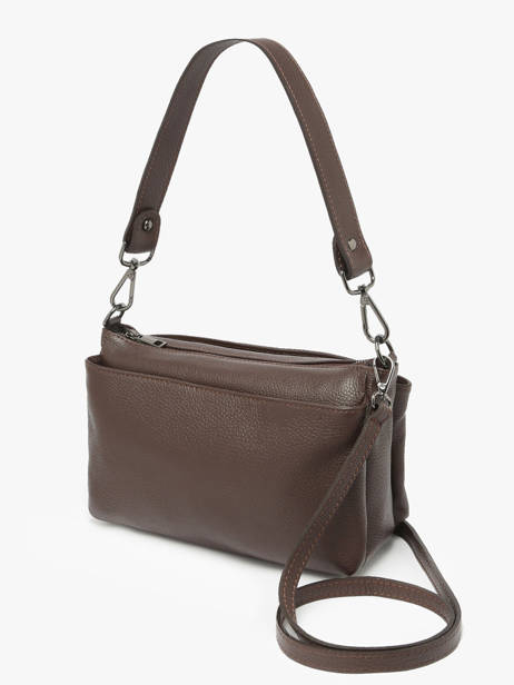 Sac Bandoulière Caviar Cuir Milano Marron caviar CA25066 vue secondaire 2