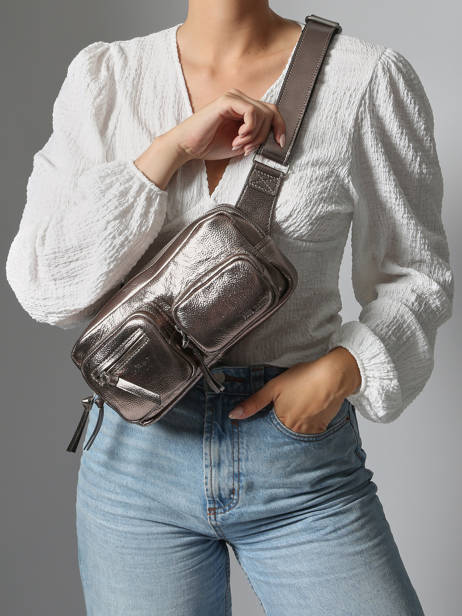 La Banane 90s Cuir Paul marius Gris 90's BANAN90S vue secondaire 1