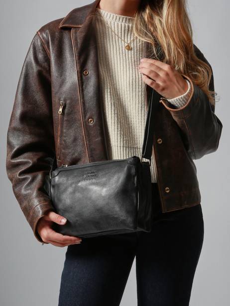 Shoulder Bag Cow Leather Basilic pepper Black cow BCOW83 other view 1