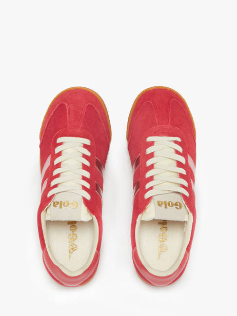 Sneakers Elan Glitz En Cuir Gola Rouge women CLB790 vue secondaire 3