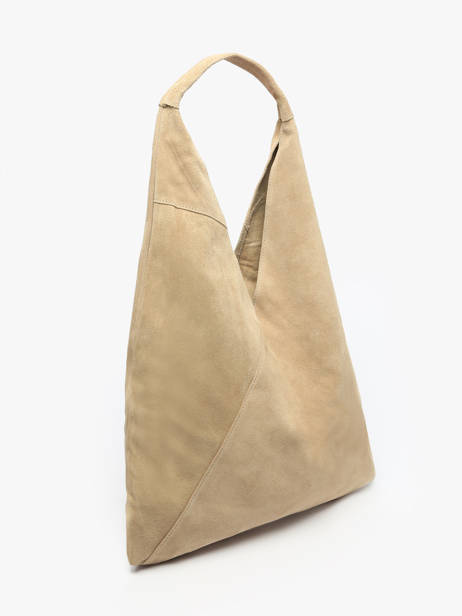 Sac Porté épaule A4 Velvet Cuir Milano Beige velvet VE25069 vue secondaire 2