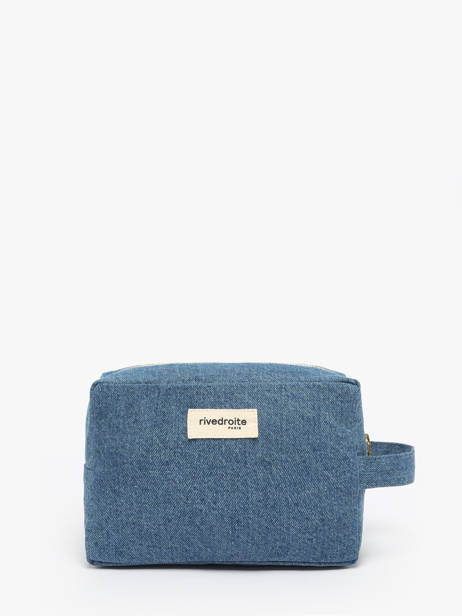 Recycled Cotton Tournelles Xl Zipped Pouch Rivedroite Blue timeless TOURXTIM