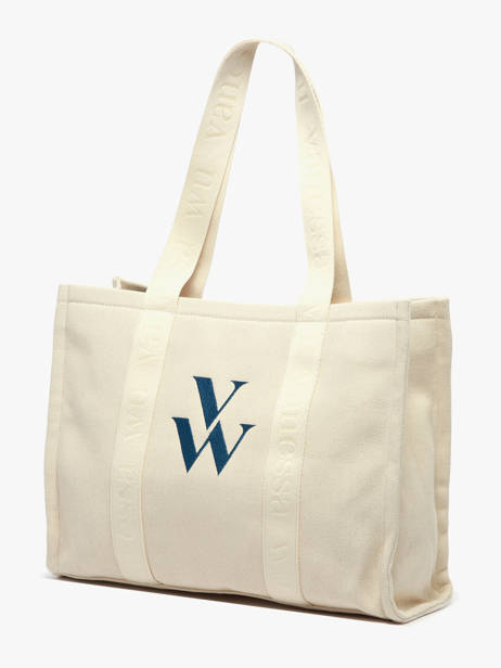 Sac Porté épaule Cabas Coton Vanessa wu Beige cabas MA0135 vue secondaire 2
