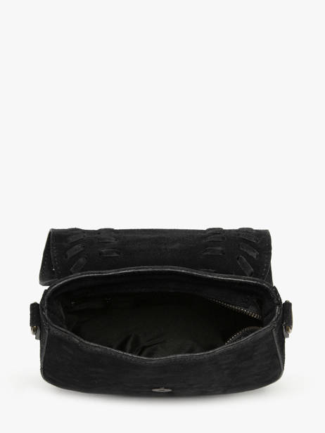 Sac Bandoulière Velvet Cuir Milano Noir velvet VE25062 vue secondaire 3