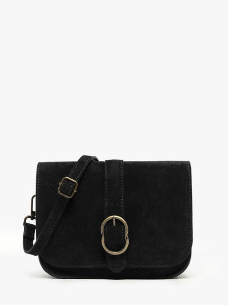 Sac Bandoulière Velvet Cuir Milano Noir velvet VE25063