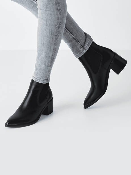 Bottines à Talon En Cuir Tamaris Noir women 45 vue secondaire 1