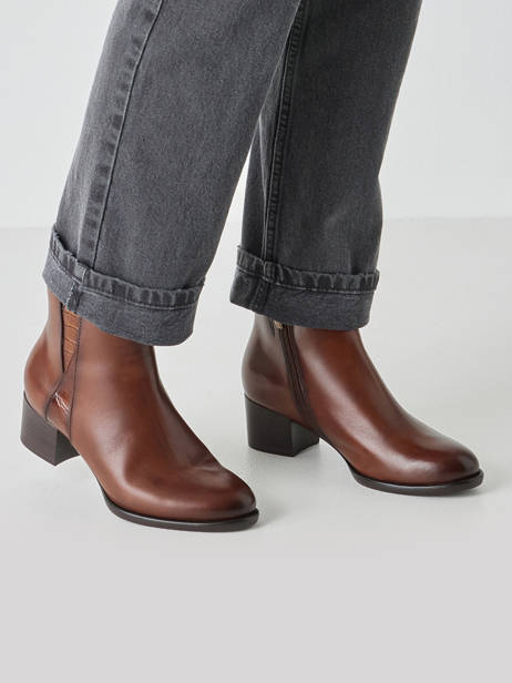 Bottines à Talon En Cuir Tamaris Marron women 45 vue secondaire 1
