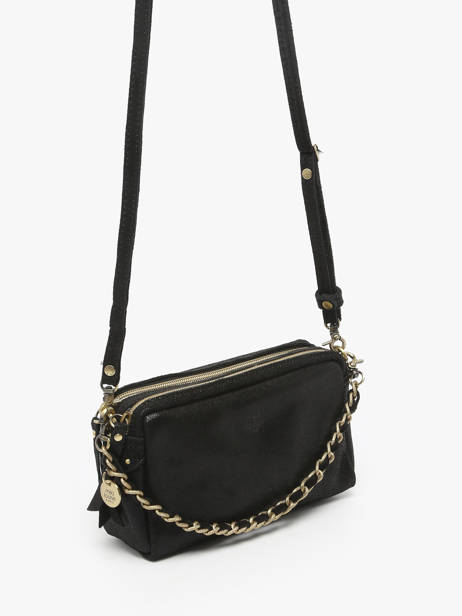 Sac Mama Xs Cuir Mila louise Noir vintage 23673XSX vue secondaire 1