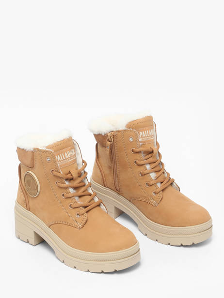 Bottines à Talon En Cuir Palladium Marron accessoires 99527254 vue secondaire 2