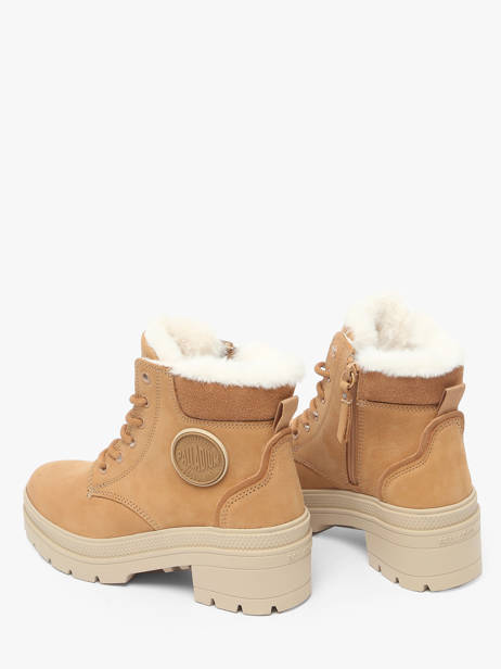 Bottines à Talon En Cuir Palladium Marron accessoires 99527254 vue secondaire 3