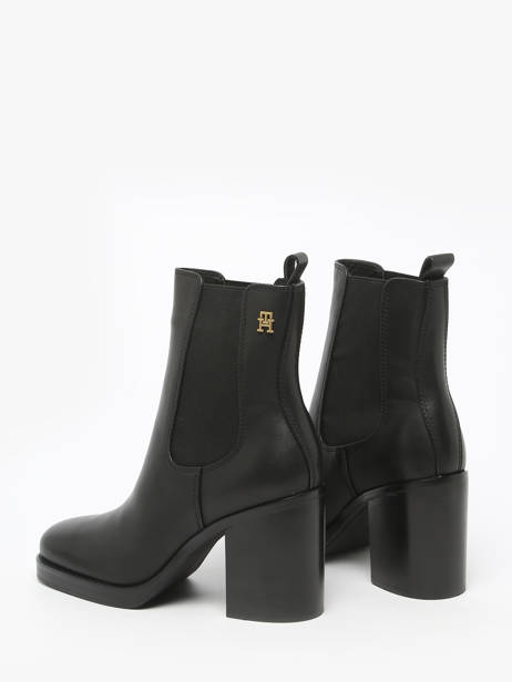 Bottines à Talon En Cuir Tommy hilfiger Noir accessoires 8844BDS vue secondaire 3