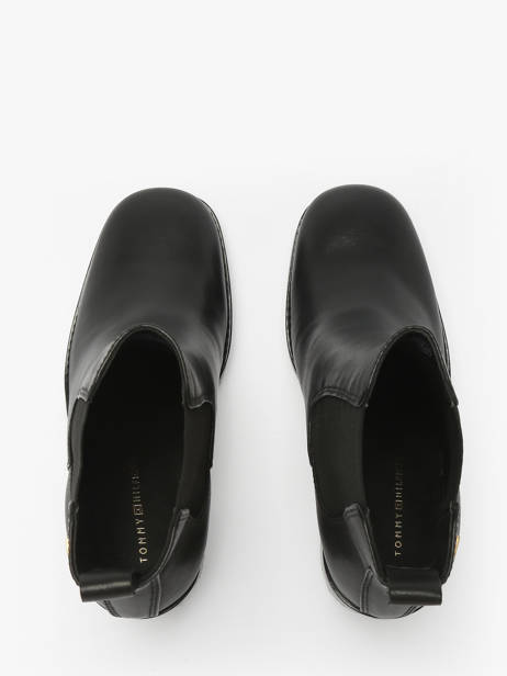 Bottines à Talon En Cuir Tommy hilfiger Noir accessoires 8844BDS vue secondaire 4