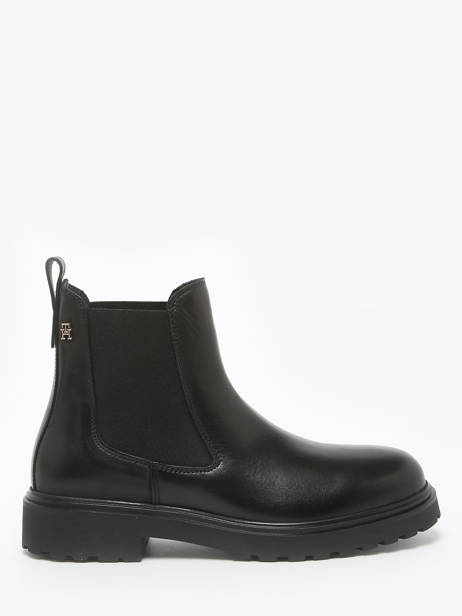 Chelsea Boots En Cuir Tommy hilfiger Noir women 8766BDS