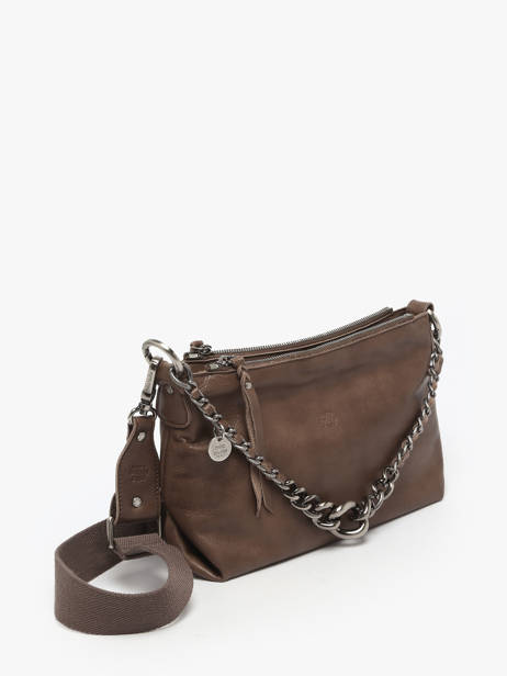 Sac Bandoulière Vintage Cuir Mila louise Marron vintage 3864C vue secondaire 2