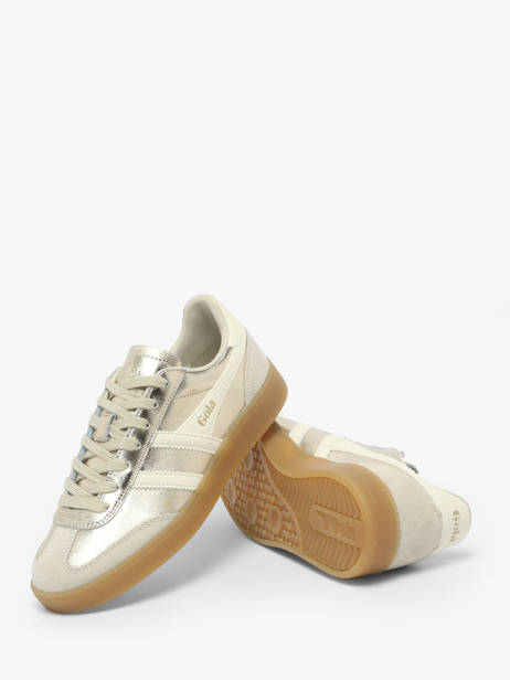 Sneakers En Cuir Gola Or accessoires CLB783 vue secondaire 3