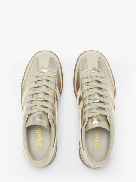 Sneakers En Cuir Gola Or accessoires CLB783 vue secondaire 4