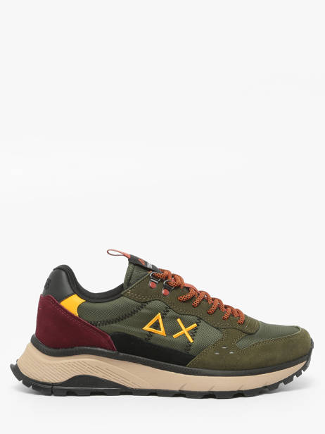Sneakers En Cuir Sun68 Vert men Z4513074