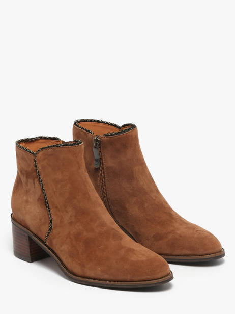 Bottines à Talon Tiglon En Cuir Mam'zelle Marron accessoires CSIUY48 vue secondaire 2
