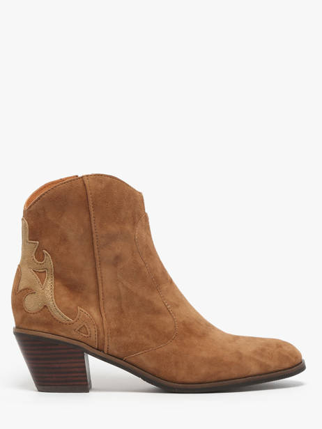 Bottines à Talon En Cuir Mam'zelle Marron accessoires CSGGF41